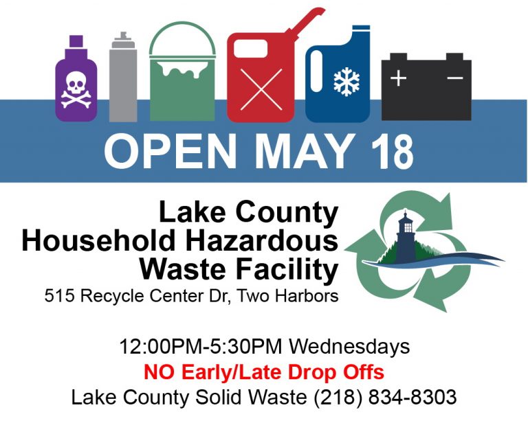 Lake County Household Hazardous Waste Opening Lake County, MN